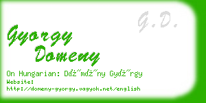 gyorgy domeny business card